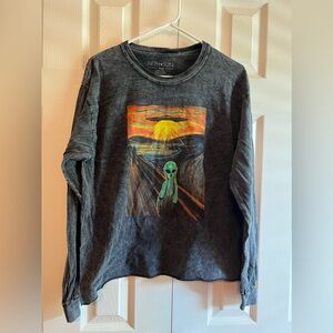 Acid Wash “Scream” Alien Tee